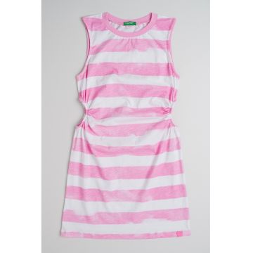 Rochie din bumbac cu decupaje laterale