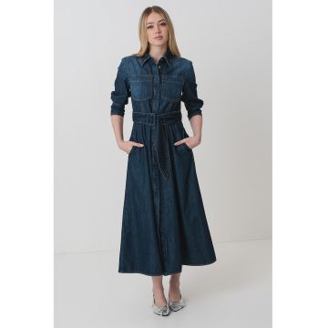 Rochie din denim cu croiala in A