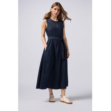 Rochie din denim cu strasuri