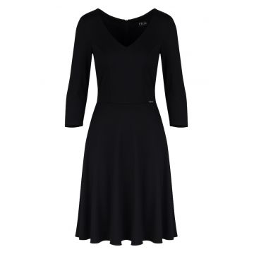Rochie eleganta  M709 - maneci 3/4 - neagra - viscoza