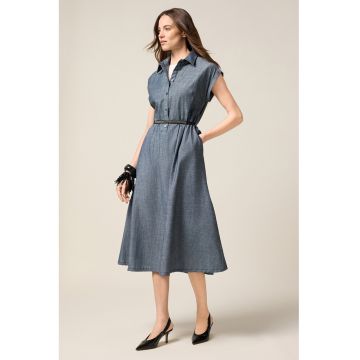 Rochie evazata cu buzunare laterale