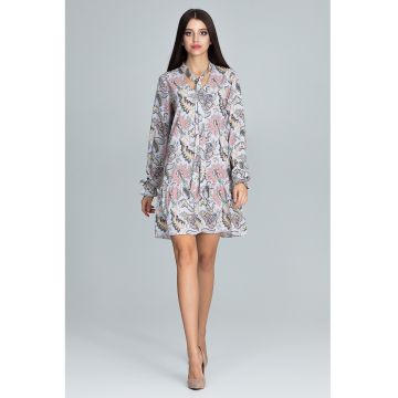 Rochie -  florala - multicolor - poliester