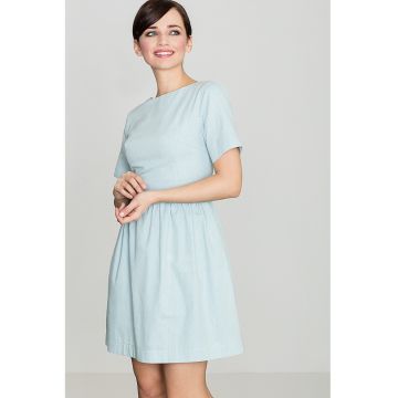 Rochie  K164 - albastru - bumbac