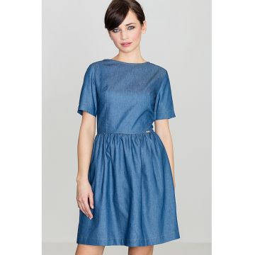 Rochie  K164 - albastru - bumbac
