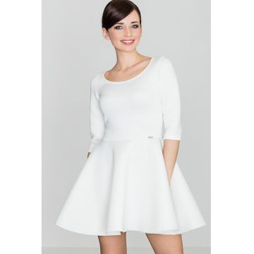 Rochie  K227 - ecru - poliester -