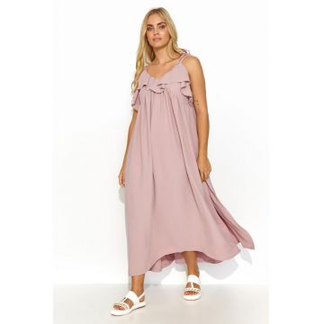 Rochie larga cu volane -