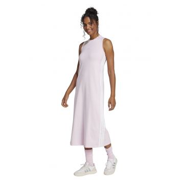 Rochie lunga din amestec de bumbac cu slit lateral