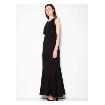Rochie lunga  neagra - elastan - poliester - viscoza