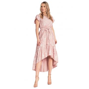 Rochie  M1179 - floral - volane - material durabil - viscoza/nylon -