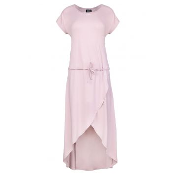 Rochie  M394 - roz - viscoza - maneci scurte -