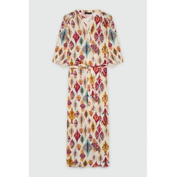 Rochie maxi cu imprimeu etnic