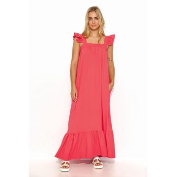 Rochie maxi cu volane
