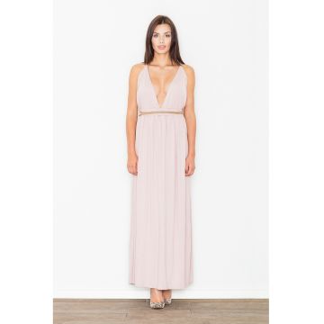 Rochie maxi  eleganta - decolteu adanc - viscoza