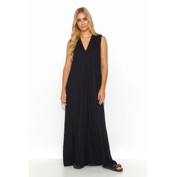 Rochie maxi larga cu decolteu in V