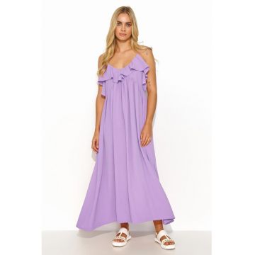 Rochie maxi lejera - cu volane -