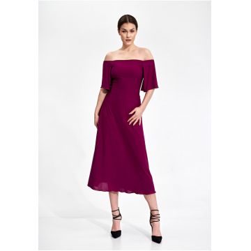 Rochie maxi  M867 - violet - poliester -