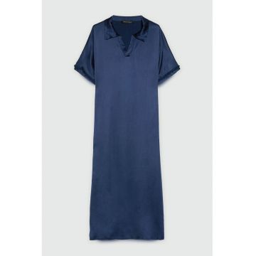Rochie maxi polo din satin