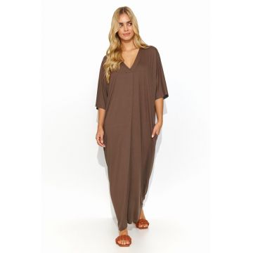 Rochie maxi supradimensionata din jerseu