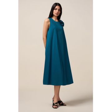 Rochie midi cu aplicatie florala