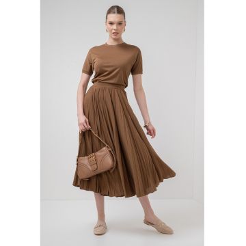 Rochie midi cu maneci scurte Semele