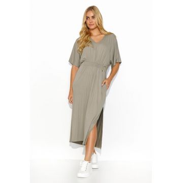 Rochie midi din jerseu cu drapaje