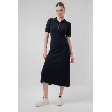 Rochie midi dreapta din amestec de bumbac Cesena