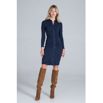 Rochie midi  eleganta - maneci lungi - viscoza