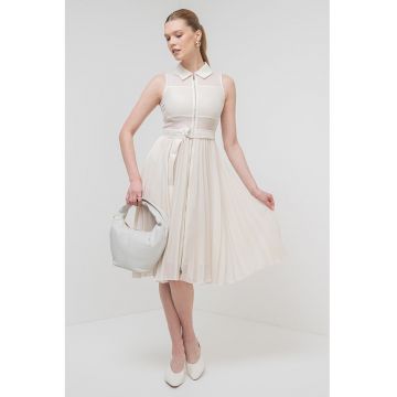 Rochie midi evazata Cereale