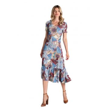 Rochie mini dama Dindrannan M827 albastru deschis
