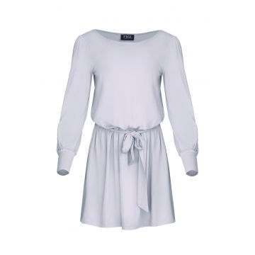 Rochie mini  M576 - gri - maneci lungi - viscoza