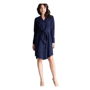 Rochie -  Poliester/Elastan - Bleumarin - De zi -