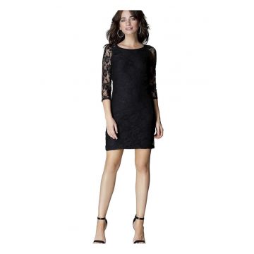 Rochie -  Poliester/Elastan - Negru - Scurta
