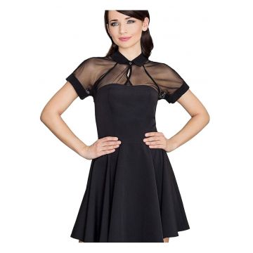Rochie scurta -  Poliester/Elastan - Negru