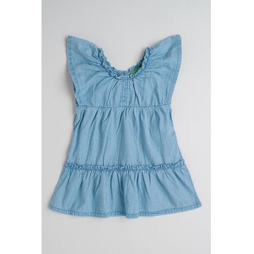 Rochie stratificata din material chambray