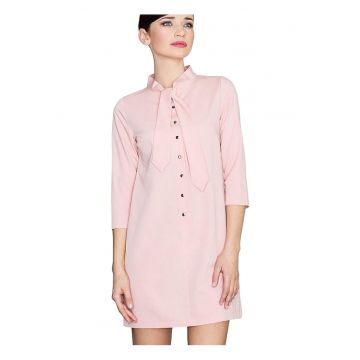 Rochie -  Viscoza - Roz - De zi -