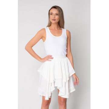 Fusta scurta asimetrica White 16636