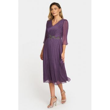 Rochie 995 matase naturala ametist Viada