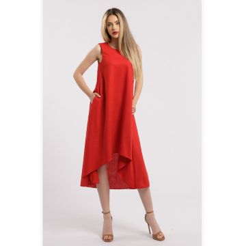 Rochie asimetrica din in