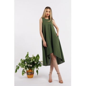 Rochie asimetrica din in