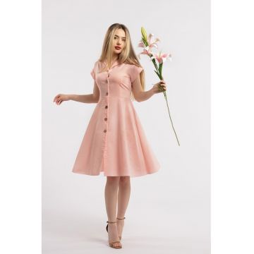 Rochie-camasa evazata din in