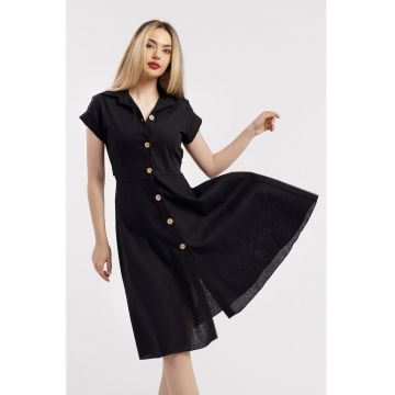Rochie-camasa evazata din in