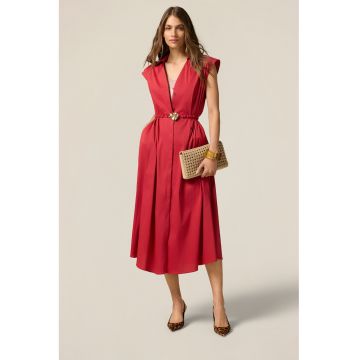 Rochie-camasa midi cu curea