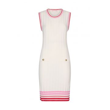Rochie cambrata cu striatii - fara maneci