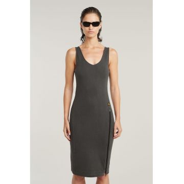 Rochie cambrata din bumbac organic cu decolteu in V