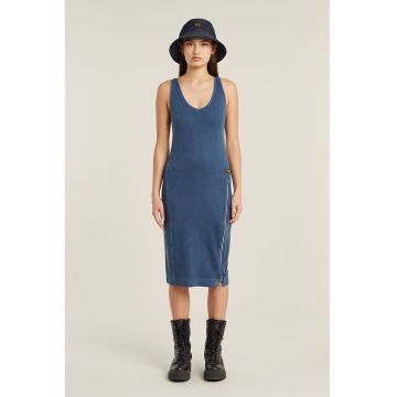 Rochie cambrata din bumbac organic cu decolteu in V