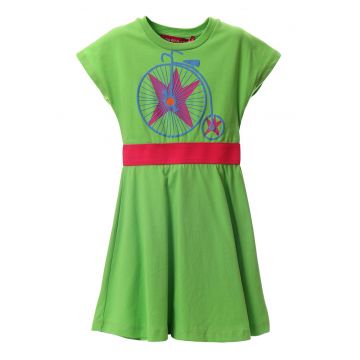 Rochie de bumbac cu insertie contrastanta