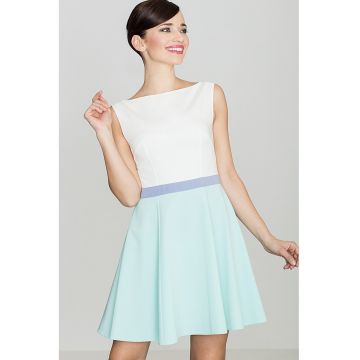 Rochie de cocktail  K083 - evazata - fara bretele - mint - poliester 65% - viscoza 35%