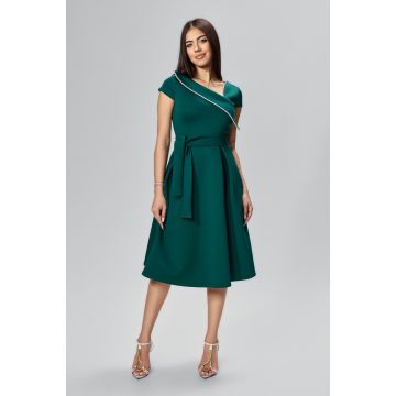 Rochie de ocazie din neopren cu strass-uri Yannika Verde