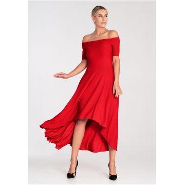 Rochie de seara lunga -  rochie maxi - rosu - poliester-elastan