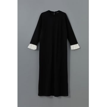 Rochie din amestec de bumbac cu croiala dreapta